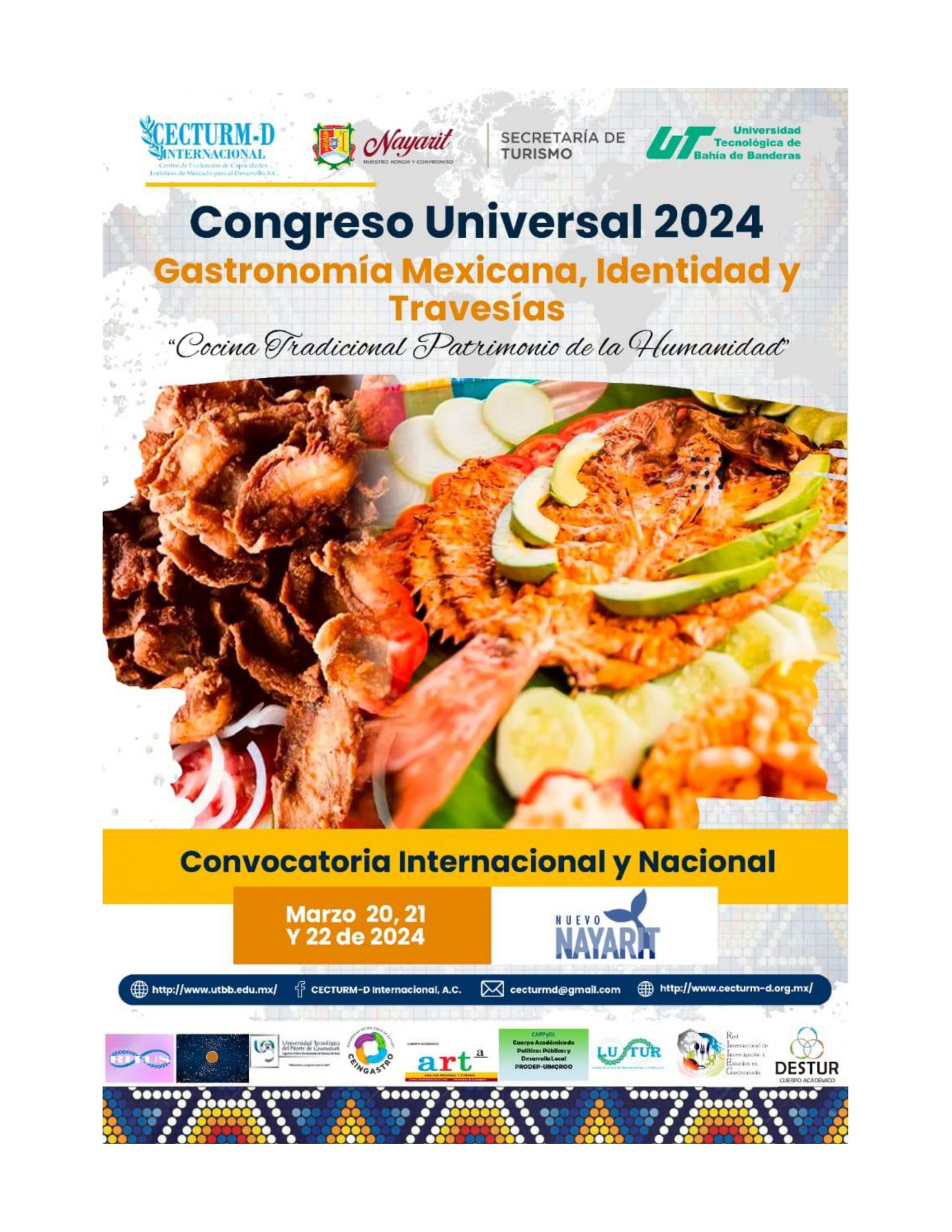 Congreso Universal 2024: Gastronomía Mexicana, Identidad y Travesías. Cocina Tradicional Patrimonio de la Humanidad.
